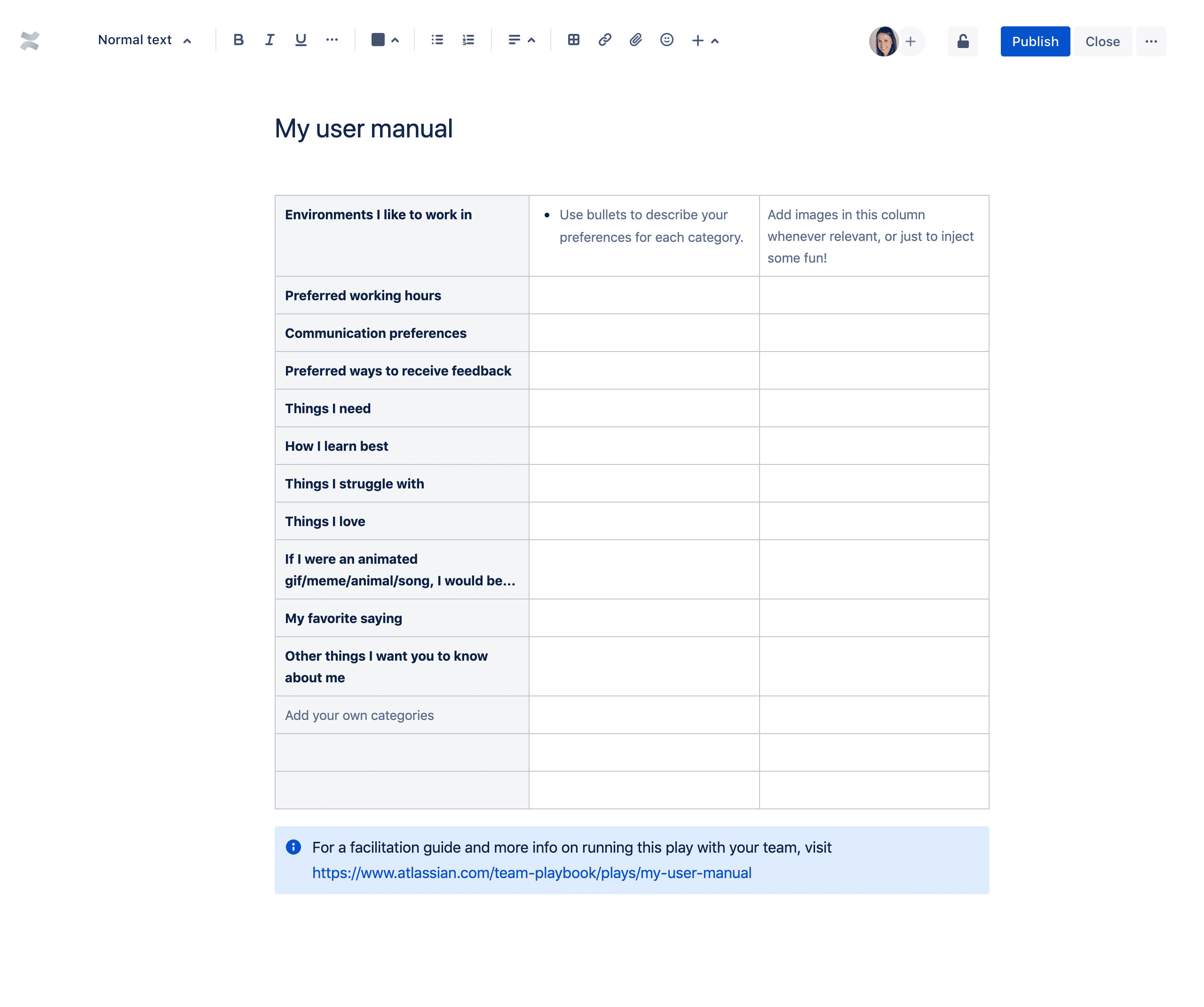 My user manual template Atlassian